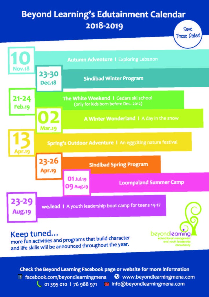 BL Edutainment Calendar 2018-2019